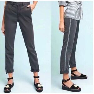CHINO by Anthropologie Relaxed Fit Pant Size 30 Side Tuxedo Stripe